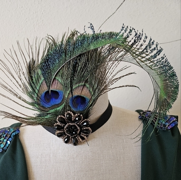 Peacock feather headband - Picture 4 of 4